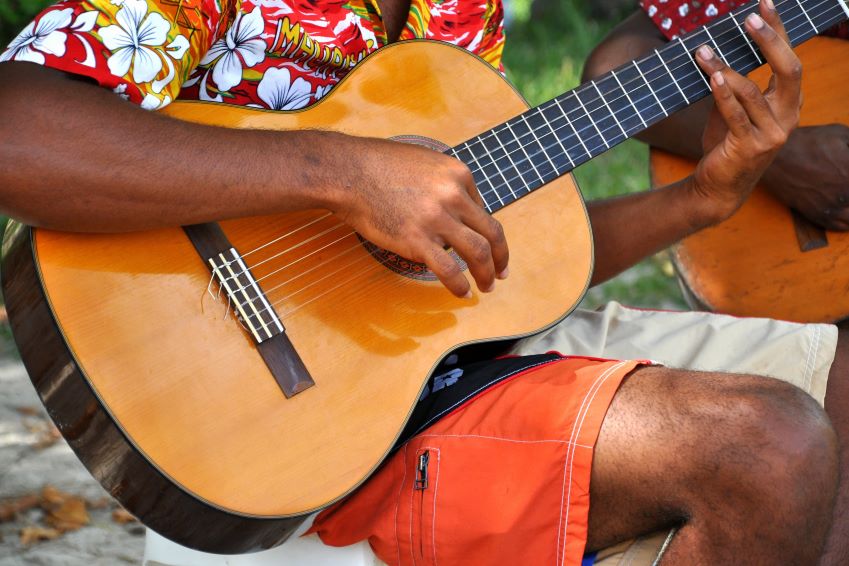 Le ravane instrument traditionne de l'Ile Maurice